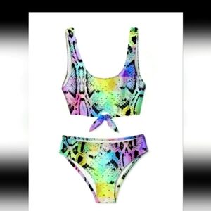 Girls Stella Cove bikini set size 6 Snake Print